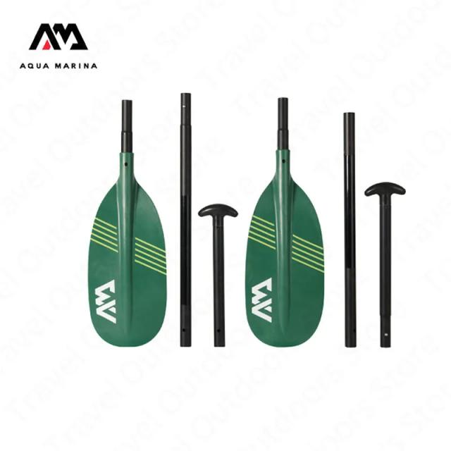 Remo portátil Aqua Marina Ripple 2 em 1 para canoagem - Lâmina dupla, 230cm, 4 seções
