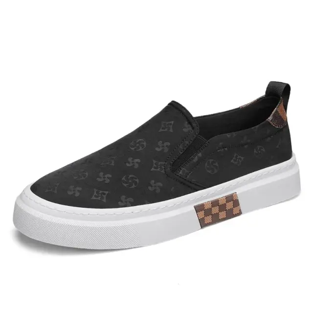 Tênis Masculino Slip-On Respirável e Confortável para Caminhada e Esportes ao Ar Livre, Estampa de Verão, Tamanhos 39-44