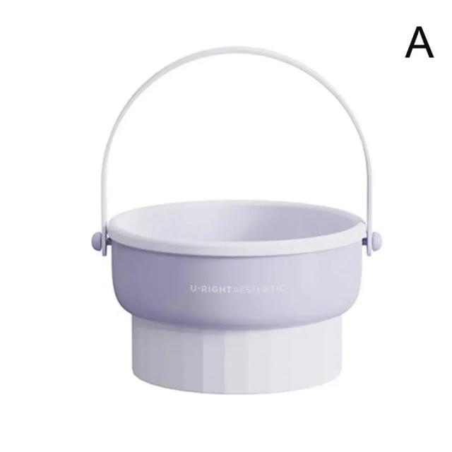 Escova de Silicone para Limpeza de Maquiagem e Secagem Rápida com Cremalheira e Cesto Organizador