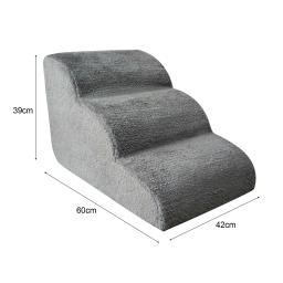 Rampa removível e lavável antiderrapante para animais de estimação para cama, 3 Tiers Training Escadas, Dog Steps, Cama - Image 3