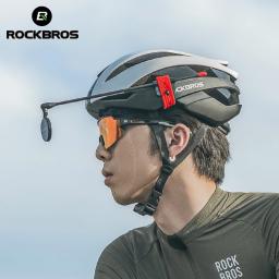 Rockbros espelho retrovisor 360 graus para capacete de bicicleta rotativo flexível alumínio capacete da motocicleta espelho de equitação ajustável - Image 1