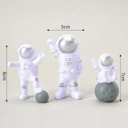 Astronauta e planetas Decoração de bolo para crianças, Spaceman Baking Ornaments, Boy Universe Outer Space, Birthday Party Supplies, 1 Pc, 3Pcs - Image 5