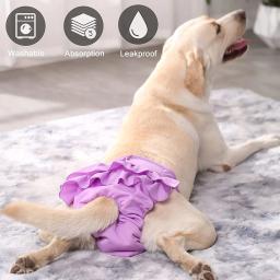 Fraldas reutilizáveis do cão do filhote de cachorro do cão altamente absorvente calcinha do calor do cão - Image 2