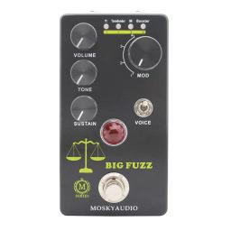 MOSKY-Pedal de efeito Big Fuzz, guitarra elétrica Distortion, Fuzz Booster, 4 Mode Knob - Image 3