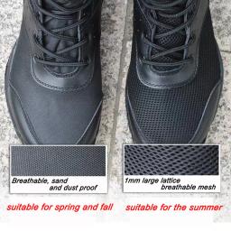 Botas táticas impermeáveis leves para homens e mulheres Botas de combate Sapatos de malha respirável Caminhada ao ar livre Treinamento de escalada verão - Image 6