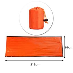 Saco De Dormir De Emergência Térmica Leve, Saco Bivy, Cobertor De Sobrevivência, Saco Impermeável, Camping, Caminhadas, Equipamento De Atividades Ao Ar Livre - Image 6