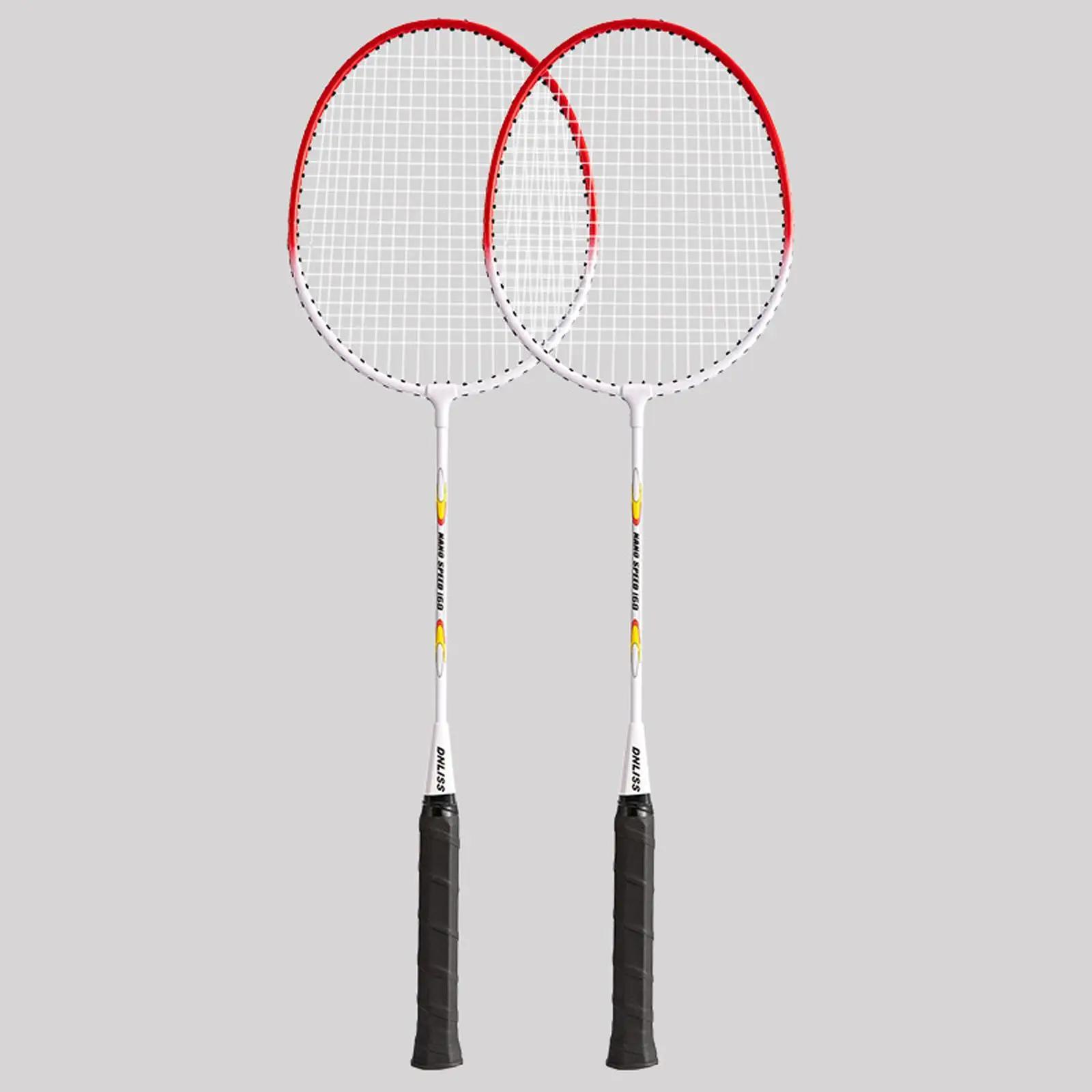 Raquetes De Badminton Profissional Set 2Pcs Raquete De Badminton 2 Jogador Leve Durável Badminton Racquet Set com Saco De Armazenamento - Image 1