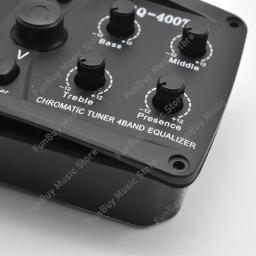 Captador de guitarra acústica com afinador LCD, EQ equalizador Preamp, Captador Piezo Folk, acessórios de guitarra, série 2 bandas, 3 bandas, 4 bandas - Image 3