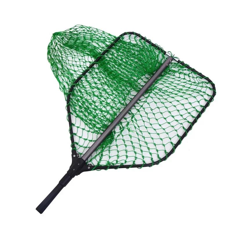 Rede De Pesca De Liga De Alumínio Grande, Fish Landing Hand Net, Pólo Telescópico Dobrável Dobrável, Equipamento De Pesca, 1m-2.25m - Image 1