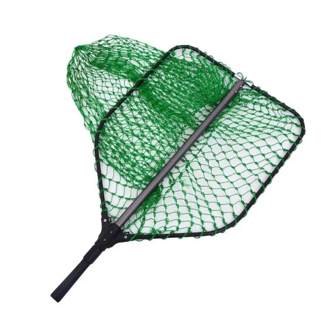 Rede de Pesca Grande em Alumínio com Pólo Telescópico Dobrável de 1m a 2.25m para Captura Eficiente de Peixes