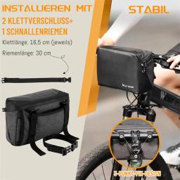 Oeste Biking-Multifuncional Bike Handlebar Bag, Scooter elétrico bolso frontal, Ombro Peito Bag, MTB Estrada Ciclismo Acessórios - Image 4