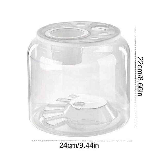Tanque Transparente para Tartarugas e Peixes com Tampa, Grande Capacidade e Acessórios Inclusos