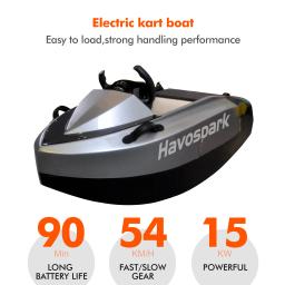 Água Jet Ski Powered Boat Barco Barco Pessoal Watercraft, Mini Jet Boat para Venda, Longa Resistência Rc, 15KW, 72V, preço de fábrica - Image 6