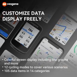 Magene-C506 GPS Navigation Bike Computador, Velocímetro WiFi, Tela Sensível Ao Toque Colorida, MTB Estrada Bicicleta Odômetro, Ciclismo Aviso De Treinamento - Image 5