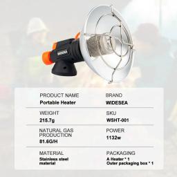 Widesea acampamento aquecedor portátil lareira de aço inoxidável para o inverno fogão ao ar livre caminhadas queimador gás aquecimento equipamentos sobrevivência - Image 3