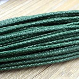 trançada codao de coro fio de couro para artesanato2 metros colorido trançado pulseira de couro genuíno descobertas 3mm corda de cordão de couro redondo diy colar pulseira fazendo - Image 6