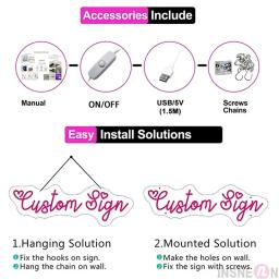 Sinal de néon LED para festa, Luzes LED para bar, Pub, Parede, Casamento, Aniversário, Decoração estética, Decoração do quarto, Sinais de néon, USB Power - Image 6