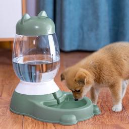 Urso em forma de cão gato automático tigela bebedor fonte alimentador do cão garrafas de água dispensador placa filhote cachorro gato tigela pet suprimentos - Image 3