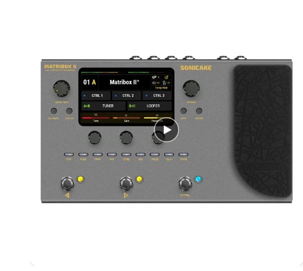 Processador Multi-Efeitos para Guitarra e Baixo com Pedal de Expressão, FX Loop MIDI Stereo e Conexão USB - Potência Original para UE e EUA
