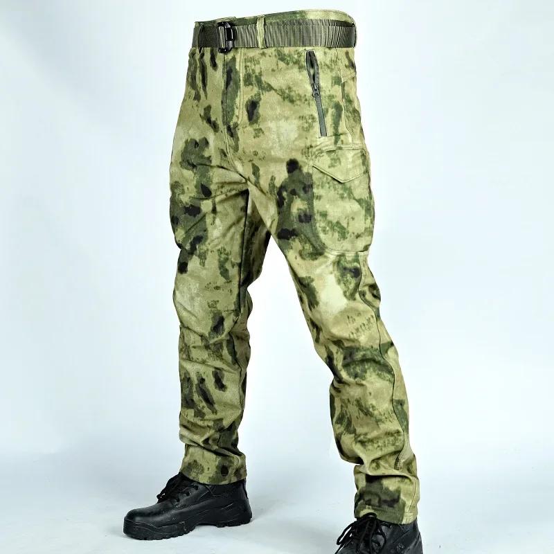 Conjunto de treino impermeável masculino, jaqueta softshell, terno tático térmico, roupa de pesca, camping, caminhada, inverno - Image 1