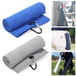 Toalha Microfiber Cotton Golf com gancho Mosquetão, Toalhas De Limpeza, Clubes, Bolas, Mãos, 30x50cm - Image 1