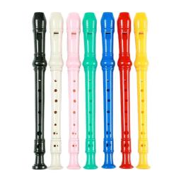 8 furos abs clarinete colorido longo flauta instrumento para crianças ferramenta educacional soprano musical gravador - Image 1