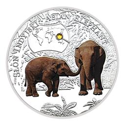 Moeda do Desafio Animais Africanos Ameaçados, Metal, Banhado a Prata, Cristal, Moeda Comemorativa, Presente da Coleção, 1000 kWa - Image 4