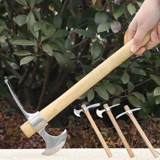 Picareta e Machado 2 em 1 de Aço Inoxidável: Ferramenta Multifuncional para Jardinagem com Alça Ergonômica