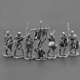 Antiga Legião Medieval Swordman Figuras de Ação, Undead Esqueleto, Guerreiro, Modelo De Cobre De Metal, Figurina De Armadura, Brinquedo Ornamento Em Miniatura - Image 1
