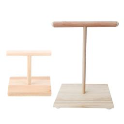 Papagaio de madeira poleiro t suporte pássaro treinamento pata moagem brinquedos pet cockatiel gaiola ninho plataforma de jogo - Image 1