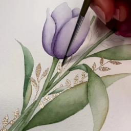 Metal aquarela pintura conjunto, caixa portátil com pérolas brilhantes, pintura sólida, arte suprimentos, 20 cores - Image 5