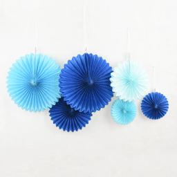 Pinwheels Pendurado Flor Papel Artesanato, Cut-Out Fãs De Tecido, Pinwheels, Festa De Casamento, Decoração De Aniversário Suprimentos, 10-30cm, 5Pcs - Image 5