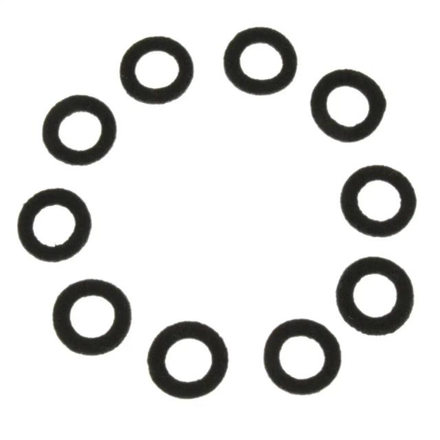 Conjunto de 10 Peças para Trompete Portátil em Bronze: Almofadas e Arruelas de 17mm em Preto e Branco