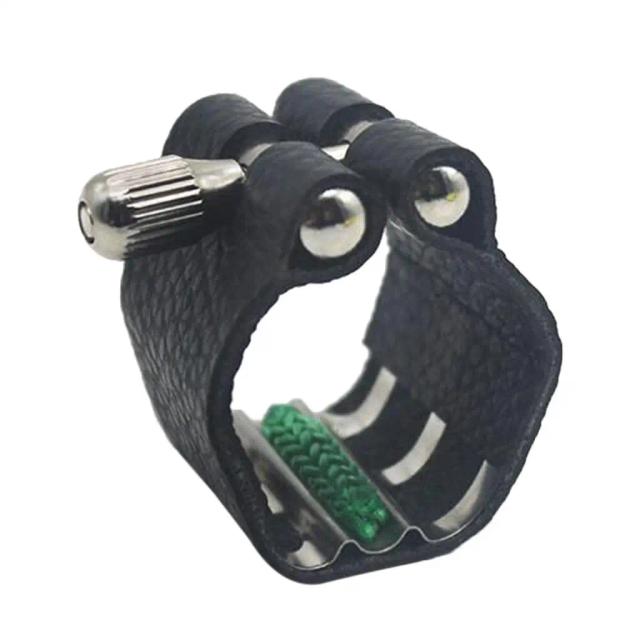 Bocal de Borracha para Clarinete PU Couro Soprano B com Ligadura e Acessórios para Instrumentos de Sopro e Saxofone