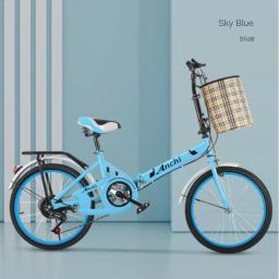 Bicicleta dobrável de 20 polegadas, para crianças de meia-idade, estudante, velocidade única, velocidade variável, portátil, viagem leve, para a cidade, novo - Image 6