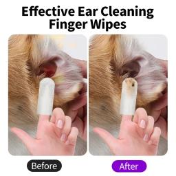 Toalhetes de limpeza para gatos e cães, Produtos de limpeza, Dedos, Remoção de ácaros, Ear Care Products - Image 4