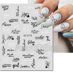 3d adesivos para nail art, dia dos namorados adesivos, linhas geométricas, rosto, sliders adesivos, decoração para dicas de unhas, beleza - Image 5