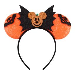 Disney bat esqueleto orelha bandana para adultos crianças cosplay halloween bruxa hairband feminino meninas fantasma arcos festa acessórios de cabelo - Image 4