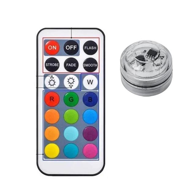Luzes Subaquáticas LED RGB de 16 Cores IP68 para Piscinas e Lagos - Lâmpadas Submersíveis à Prova d'Água