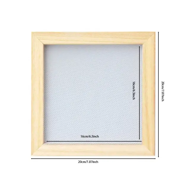 Moldura de Papel Natural para DIY: Tela de Artesanato em Madeira com Moldes de Malha em Vários Tamanhos