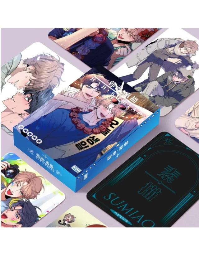 Esboço de Cartão Lomo Laser do Manwha Coreano com Personagens de Lee Joobin e Choi Ilkyung - 55 Pcs em HD para Cosplay e Presente Novo