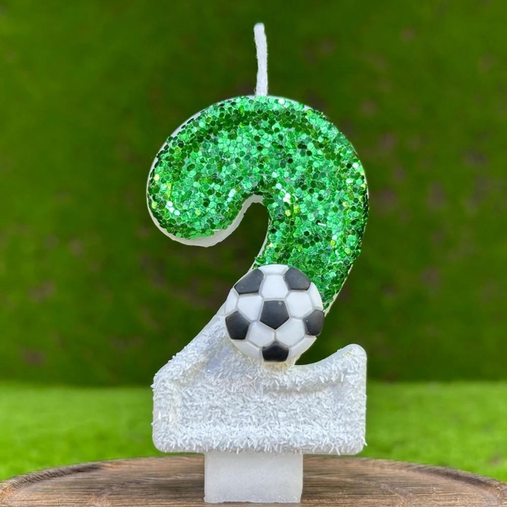 Número Velas para Bolo De Aniversário, Velas De Futebol, Cupcake Toppers, Suprimentos De Decoração Do Bolo - Image 1