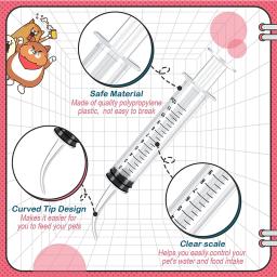 Seringa de Alimentação Pet com Medição para Cachorro Pequeno, Gatos, Cachorro, Gatinho e Outra Seringa Líquida Animal Pequeno, Suprimentos de Alimentador, 12ml - Image 2