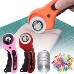 Couro Artesanato Conjunto de ferramentas de corte com alça ergonômica, cortador rotativo, tecido DIY Patchwork, costura Quilting Crafting, 45mm - Image 1