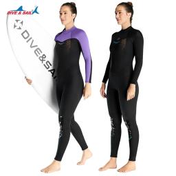 Wetsuit neoprene para mulheres, mergulho, surf, maiô térmico, esporte aquático, roupa de mergulho, equipamento de natação, 3mm - Image 2