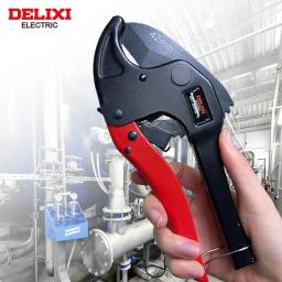 DELIXI-Tubo elétrico cortador, Tesoura de tubos, SK5 Material Ratchet cortador, PVC, PU, PP, PE Mangueira de corte, Ferramenta manual para encanador, Homeowner - Image 4