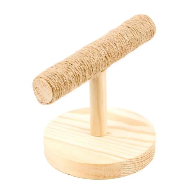 Suporte Natural para Pássaros - Poleiro de Galho com Base Estável para Papagaios e Pássaros Pequenos e Médios