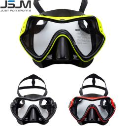 JSJM Profissional Snorkeling Mergulho Máscara Mergulho Óculos De Mergulho Silicone Máscara De Mergulho Panorâmico Para Adultos Óculos De Natação Mergulho - Image 1