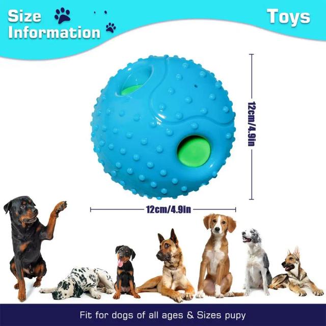Brinquedo Interativo de Borracha Mordida-Resistente para Cães e Gatos: Bola Divertida para Limpeza Dental de Filhotes e Cães de Todos os Tamanhos