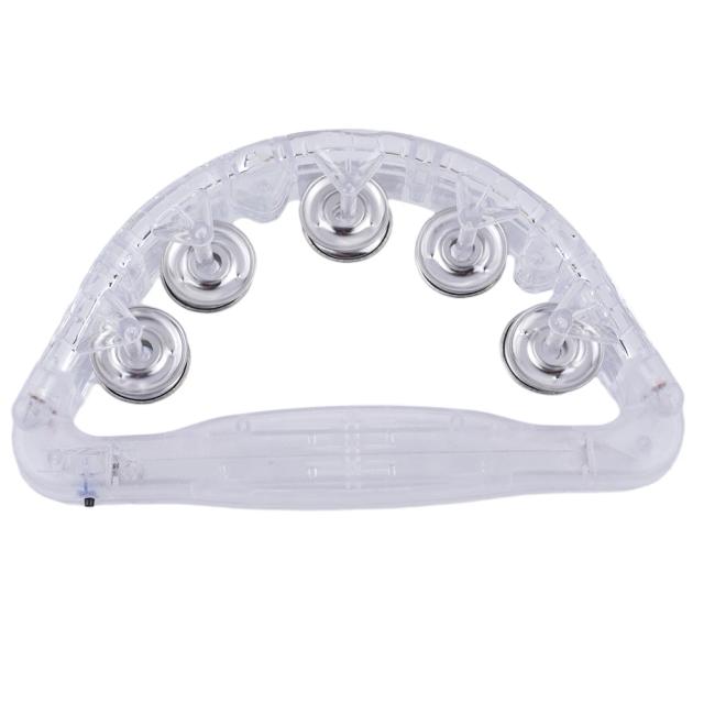 Pandeiro LED Brilhante: Instrumento Musical Sensório para Festivais e Aniversários